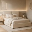 Mebel Elite Кровать 140x200 «Marsylia» с ящиком для хранения, кремового цвета, из ткани букле, ME.MARSYLIA/140/KR/TB/LOZZPOJ - Home Club, изображение 2