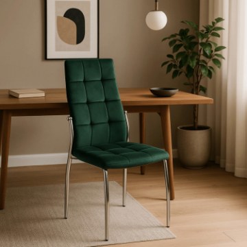 Mebel Elite Стул Molly, зеленый, велюровый, ME.MOLLY/Z/CH/V/K - Home Club