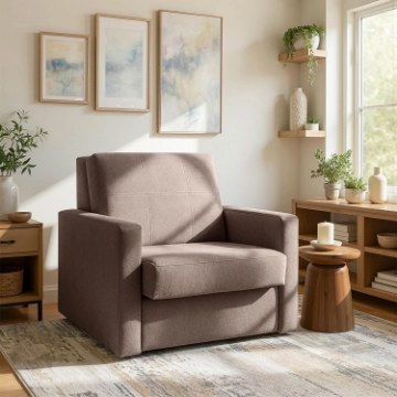 Mebel Elite Одноместное кресло-кровать Milan 1, бежевого цвета, PPHUE.MAJA1/POLARIS4/FW - Home Club