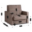 Mebel Elite Одноместное кресло-кровать Milan 1, бежевого цвета, PPHUE.MAJA1/POLARIS4/FW - Home Club, изображение 12