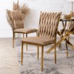 Mebel Elite Стул Dan, бежевый, плетеный, велюровый, ME.DAN/BZ/ZL/V/K - Home Club, изображение 2