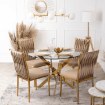 Mebel Elite Стул Dan, бежевый, плетеный, велюровый, ME.DAN/BZ/ZL/V/K - Home Club, изображение 3