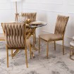 Mebel Elite Стул Dan, бежевый, плетеный, велюровый, ME.DAN/BZ/ZL/V/K - Home Club, изображение 4