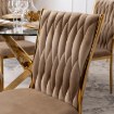 Mebel Elite Стул Dan, бежевый, плетеный, велюровый, ME.DAN/BZ/ZL/V/K - Home Club, изображение 6