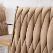 Mebel Elite Стул Dan, бежевый, плетеный, велюровый, ME.DAN/BZ/ZL/V/K - Home Club, изображение 8