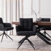 Mebel Elite Вращающееся кресло Akita, чёрное, из вельвета, ME.AKITA/CZ/SZTR/K - Home Club, изображение 2