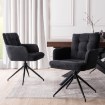 Mebel Elite Вращающееся кресло Akita, чёрное, из вельвета, ME.AKITA/CZ/SZTR/K - Home Club, изображение 3