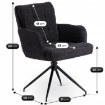 Mebel Elite Вращающееся кресло Akita, чёрное, из вельвета, ME.AKITA/CZ/SZTR/K - Home Club, изображение 11