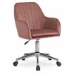 Mebel Elite Обертове крісло Tom, рожеве, велюрове, ME.TOM/R/CH/V/FO - Home Club