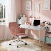 Mebel Elite Обертове крісло Tom, рожеве, велюрове, ME.TOM/R/CH/V/FO - Home Club, зображення 2