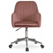 Mebel Elite Обертове крісло Tom, рожеве, велюрове, ME.TOM/R/CH/V/FO - Home Club, зображення 3
