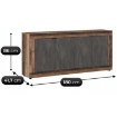 Mebel Elite Комода Blago 180 см, темний дуб/графіт, W.LUNEA/OSD/MA/KOM4D - Home Club, зображення 6
