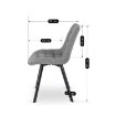 Mebel Elite Стілець Rick 2, сірий, ME.RICK2/P/T/K - Home Club, зображення 7