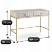Mebel Elite Туалетний столик Marcos Кашмір/Золотий, рифлений, W.MAGGIORE/MA07/KASZ/N.ZL/U.ZL/B - Home Club, зображення 9