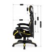 Mebel Elite Ігрове обертове крісло Maximo, чорне/жовте, ME.MAXIMO/CZ/ZO/T/FO - Home Club, зображення 7