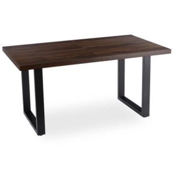 Mebel Elite Раздвижной стол Edwin 160–260 см, орех/чёрный, ME.EDWIN/O/S - Home Club