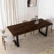 Mebel Elite Раздвижной стол Edwin 160–260 см, орех/чёрный, ME.EDWIN/O/S - Home Club, изображение 2