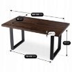 Mebel Elite Раздвижной стол Edwin 160–260 см, орех/чёрный, ME.EDWIN/O/S - Home Club, изображение 11