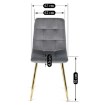 Mebel Elite Стул York, серый, велюровый, ME.YORK/P/ZL/V/K - Home Club, изображение 6