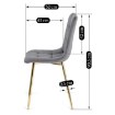 Mebel Elite Стул York, серый, велюровый, ME.YORK/P/ZL/V/K - Home Club, изображение 7