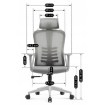 Mebel Elite Вращающееся кресло Juliet, эргономичное, серого цвета, ME.JULIET2/P/T/FO - Home Club, изображение 5