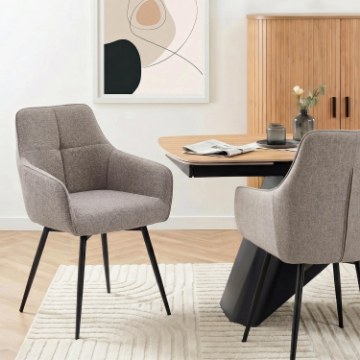 Mebel Elite Вращающееся кресло Larisa цвета капучино, ME.LARISA/CAP/CZ/T/K - Home Club