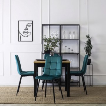 Mebel Elite Стул Peru, бирюзовый, велюровый, ME.PERU/T/V/K - Home Club