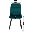 Mebel Elite Стілець Peru, бірюзовий, велюровий, ME.PERU/T/V/K - Home Club, зображення 11