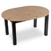 Mebel Elite Комплект: стіл Harry (102–142 см) з дуба Artisan/чорного кольору та 6 стільців Peru чорного кольору, W.HARRY/DA/CZ/S/PERU/CZ/V/Z6/K - Home Club, зображення 5