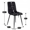 Mebel Elite Комплект: стіл Harry (102–142 см) з дуба Artisan/чорного кольору та 6 стільців Peru чорного кольору, W.HARRY/DA/CZ/S/PERU/CZ/V/Z6/K - Home Club, зображення 11