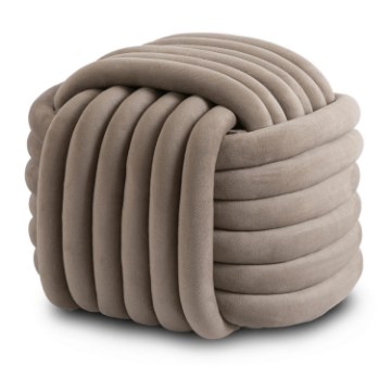 Mebel Elite Плетеный пуф Magma, бежевый, велюровый, ME.MAGMA/BZ/V/PUF - Home Club