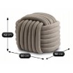 Mebel Elite Плетеный пуф Magma, бежевый, велюровый, ME.MAGMA/BZ/V/PUF - Home Club, изображение 6