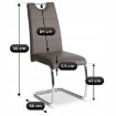 Mebel Elite Стул Lopez, серый, экокожа, ME.LOPEZ/P/CH/E/K - Home Club, изображение 6