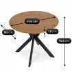 Mebel Elite Стіл Lauren 90 см, дуб золотистий/чорний, ME.LAUREN/D/CZ/S90 - Home Club, зображення 5