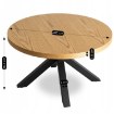 Mebel Elite Столик Lincoln «Золотой дуб»/«Черный», ME.LINCOLN/D/CZ/L - Home Club, изображение 8