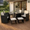 Mebel Elite Комплект садових меблів Bonito, чорний/кремовий, ME.BONITO/CZ/RT/OGR/ZES - Home Club, зображення 2