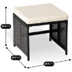 Mebel Elite Комплект садових меблів Bonito, чорний/кремовий, ME.BONITO/CZ/RT/OGR/ZES - Home Club, зображення 15