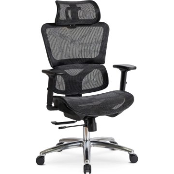 Mebel Elite Вращающееся кресло Royal, эргономичное, чёрного цвета, ME.ROYAL/CZ/T/FO - Home Club