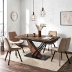 Mebel Elite Розкладний стіл Rex 160–220 см, Мдф, дуб у стилі рустик/чорний, ME.REX/RU/S160-220 - Home Club, зображення 2