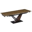 Mebel Elite Раздвижной керамический стол Rex, 160–220 см, тёмно-коричневый/чёрный, ME.REX/CBRD/O/CER/S160-220 - Home Club, изображение 3