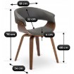Mebel Elite Стул Gary из экокожи, серый/орех, ME.GARY/P/O/DG/E/K - Home Club, изображение 5