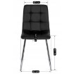 Mebel Elite Стул Enzo, чёрный, искусственная кожа, ME.ENZO/CZ/CH/E/K - Home Club, изображение 6