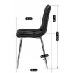 Mebel Elite Стул Enzo, чёрный, искусственная кожа, ME.ENZO/CZ/CH/E/K - Home Club, изображение 7
