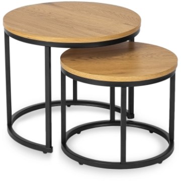 Mebel Elite Набор столиков Delia «Золотой дуб», ME.DELIA/DZ/CZ/L - Home Club