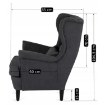 Mebel Elite Кресло для отдыха Evan 2 с подставкой для ног, темно-серого цвета, ME.EVAN2/CP/CZ/T/FWPD - Home Club, изображение 10