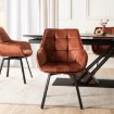 Mebel Elite Обертове крісло Luna рудого кольору з велюру, ME.LUNA/RD/V/K - Home Club, зображення 2