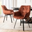 Mebel Elite Обертове крісло Luna рудого кольору з велюру, ME.LUNA/RD/V/K - Home Club, зображення 3