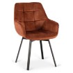 Mebel Elite Обертове крісло Luna рудого кольору з велюру, ME.LUNA/RD/V/K - Home Club, зображення 6