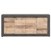 Mebel Elite Комод Blago 180 см, натуральный дуб/чёрный, W.LUNEA/MA/OSL/KOM4D - Home Club, изображение 4