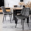 Mebel Elite Стул Chris, серый, велюровый, ME.CHRIS/P/CZ/V/K - Home Club, изображение 4